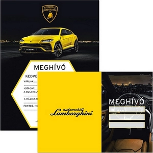 Party meghívó borítékkal Lamborghini, autó 19 Ars Una 90229480 kollekció !