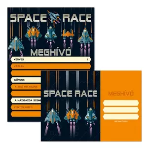 Party meghívó borítékkal Space race 50221431 kollekció