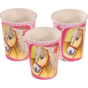 Party pohár papír 2,5dl lovas Horses R551260