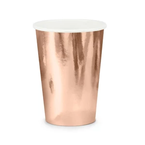 Party pohár 220ml papír,rose gold 6db/csomag