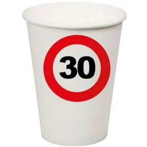 Party pohár 2,5dl 30 sebességkorlátozó táblás 8db/csomag