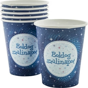 Party pohár Boldog szülinapot kék kb. 200ml 6db/csomag