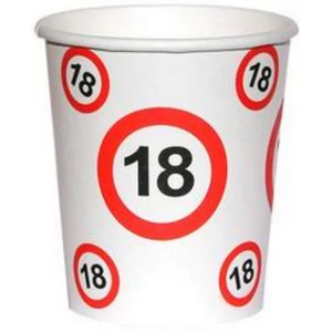 Party pohár Sebességkorlátozó 18-as Szülinapos számosos parti pohár 250ml (6db/csomag) Happy Birthday