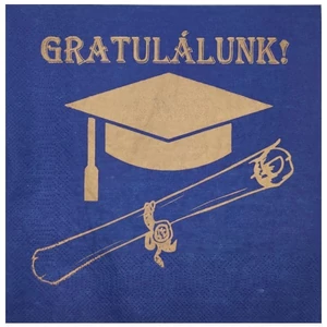 Party Szalvéta Szülinapi Gratulálunk, kék 33x33 cm, 3 rétegű 10db/csomag