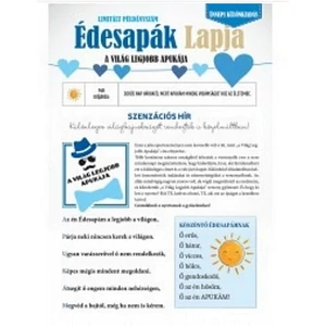 Party ajándék újság Édesapák lapja