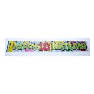 Party banner szülinapi felirat Happy Birthday 18-as 3, 6m
