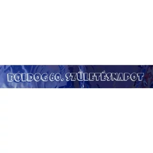 Party vállszalag Boldog 60. szülinapot kék 