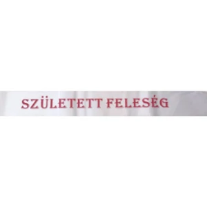 Party vállszalag lánybúcsúra fehér, Született feleség Lánybúcsúra