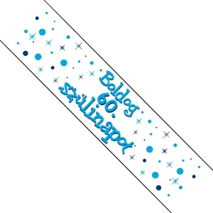 Party vállszalag szülinap Boldog 60. születésnapot kék vállszalag