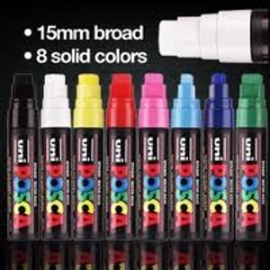 Decormarker UNI-BALL Posca 0,9-1,3mm vízbázisu aklril marker fekete Írószerek UNI Posca PC-3M BLACK