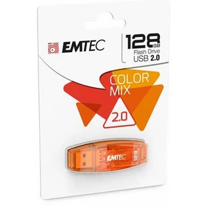 Pendrive 128GB USB 2.0 EMTEC C410 narancssárga