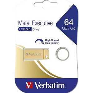 Pendrive 64GB USB 3.0 VERBATIM Exclusive Metal arany UV64GEM31