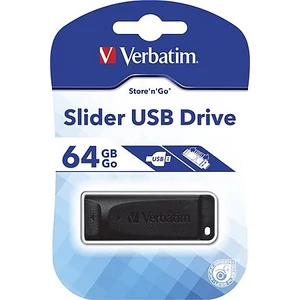 Pendrive 64GB Verbatim v3 USB 3.0 Slider fekete/szürke 80/25MB/sec UV64GS