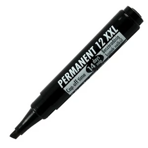 Alkoholos marker 12 fekete 1-4mm vágott hegyű alkoholos filc alkoholos marker, filc