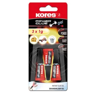 Pillanatragasztó 3x1gr Kores Power Glue gél 