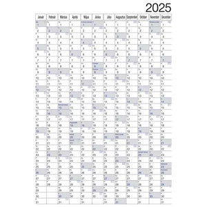 Plakátnaptár 2025 két oldalas 6051-00 álló-fekvő Realsystem 2025 kollekció!