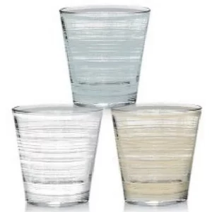 Pohár szett 250ml 3db-os, csíkos, 3 féle szín