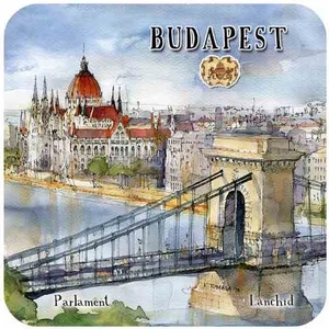 Poháralátét parafa 1db-os, Budapest