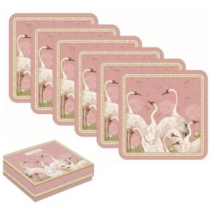 Poháralátét parafa 6db-os 10,5x10,5cm, Dancing Herons