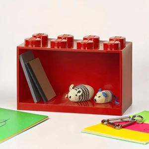 Polc, LEGO Brick 2x4, piros