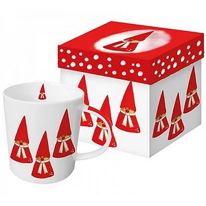 Bögre Porcelán 0,35l díszdobo Bögre teás, karácsonyi mintás Anneko's Gnomes porcelán
