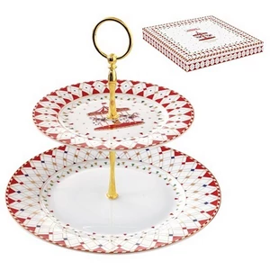 Porcelán süteménykínáló 5 emeletes, 16/27cm Christmas Wonderland