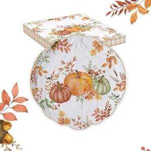 Porcelán tálca Harvest 27cm tökformájú dobozban