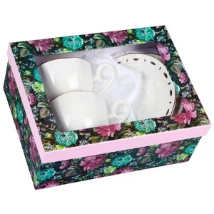 Porceláncsésze+alj 250ml Nina 2személyes dobozban