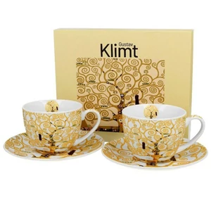 Porceláncsésze+alj 270ml Életfa 2 személyes dobozban
