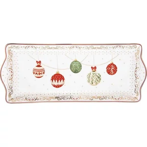 Porcelán tálca 35x15cm Christmas Eve dobozban