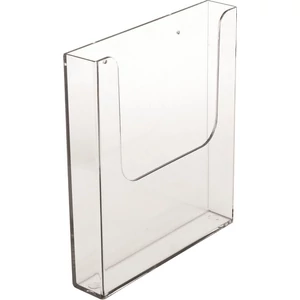 Prospektustartó A4, fali áttetsző színtelen 4180X, 225x245x33mm 1zsebes prospektustartók