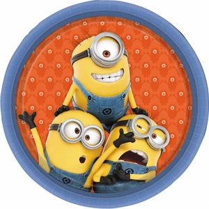 Party tányér papír 18cm Minions 8db/cs. R997971
