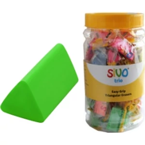 Radír SiVO Neon Trio precizítást-fogást könnyítő forma Neon Trio Triangular Eraser
