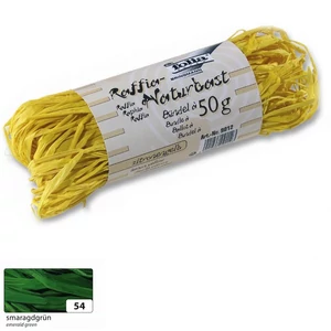 Raffia Folia csomag. Natural, 50g smaragd zöld 