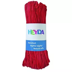 Raffia Heyda 50g természetes anyagból piros 204887791