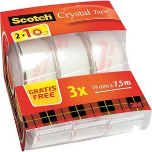 Ragasztó adagoló 3M 19mmx7,5m, kézi CELLUXTÉPŐ 3M Scotch Crystal RAGASZTÓSZALAG adagoló