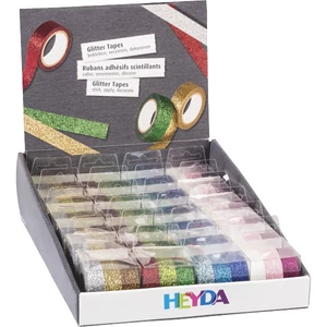 Ragasztószalag HEYDA dekor (15mmx3m) glitter 4szín 3tek/doboz  2035