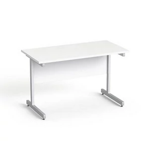 Íróasztal szürke fémlábbal 120x70cm MAYAH Freedom SV-25 fehér