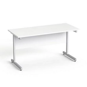 Íróasztal szürke fémlábbal 140x70cm MAYAH Freedom SV-26 fehér