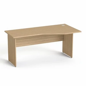 Íróasztal íves jobboslaplábbal 160x80cm MAYAH Freedom SV-23 kőris