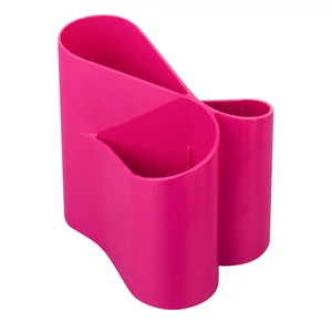 Írószertartó asztali ICO LUX pink rekeszes írószertartó, asztali írószerta