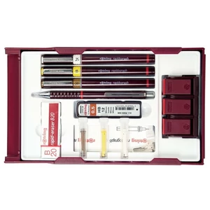 Rotring csőtoll Isograph szett college szett "3+1 0,25; 0,35; 0,50mm"