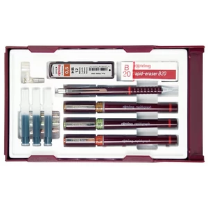 Rotring csőtoll Isograph szett college szett "3+1 0,20; 0,40; 0,60mm"