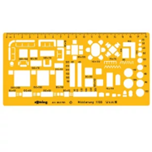 Rotring sablonvonalzó berendezési 1:100 sablon S0238851/R8537810