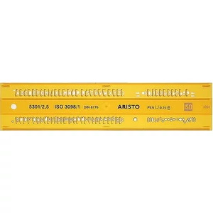 Sablon Aristo Sablon betű - H-PROFIL, 2,5 mm, UPR. ISO 3098-1 / Din-6776, Schriftform B