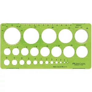 Faber-Castell mérnöki vonalzó sablon 906cn kör ruler prémium minőségű termék 172068