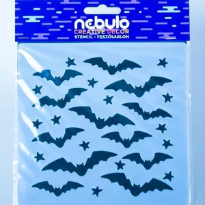 Sablon stencil Halloween denevér 14,5x14,5cm nebulo