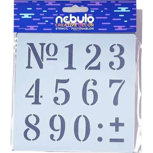 Sablon stencil Számok 14,5x14,5cm Nebulo Dekor MSL-NSZ-14,5X14,5