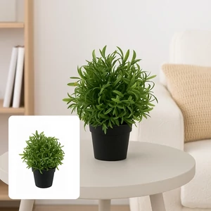 Selyemvirág - művirág 20cm buxus cseréppben zöld12x12x20cm SDDST5 élthű