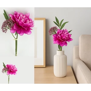 Selyemvirág - művirág 21cm pink viágcsokor 5x10x21cm SDDST5 élethű